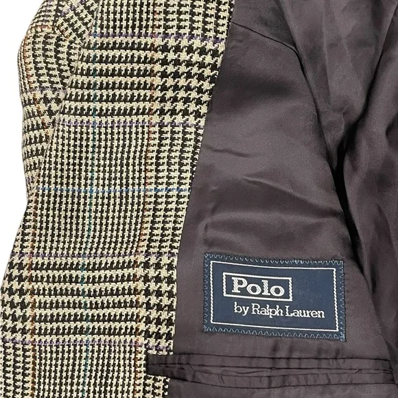 Ralph Lauren Mens Houndstooth Plaid Sportcoat Blazer Jacket 42 R